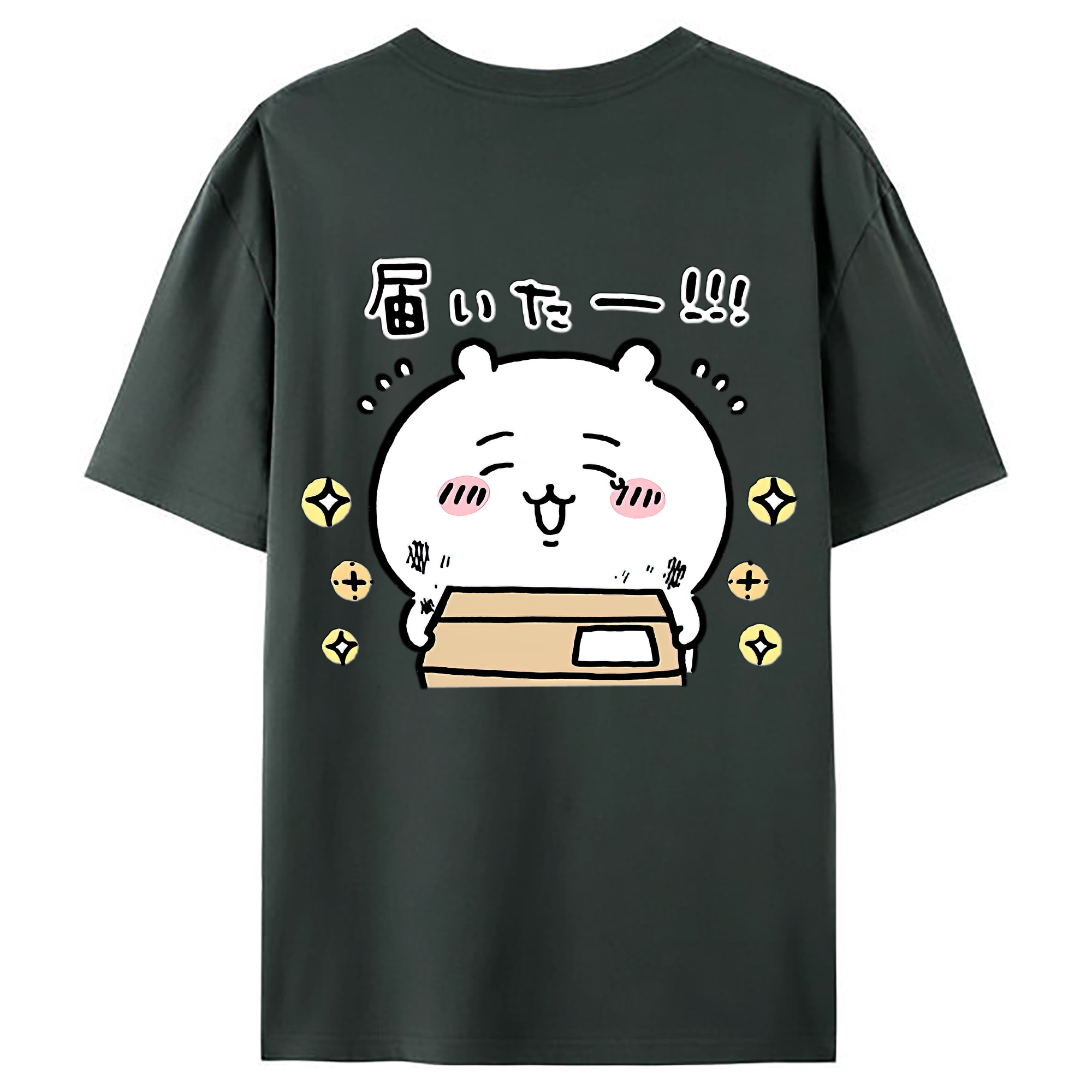 （画像用） ちいかわ ちいかわ Chii-kawa chiikawa 綿100％ メンズ半袖Tシャツ（バックプリント） 通気性